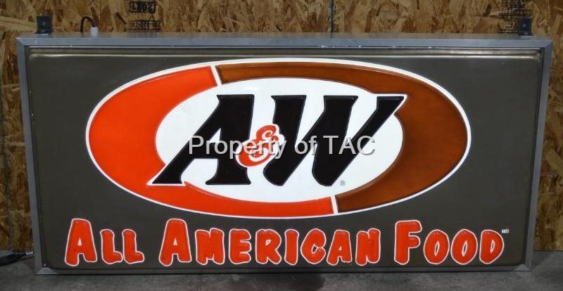 A&W "All American Food" Plastic Lighted Sign