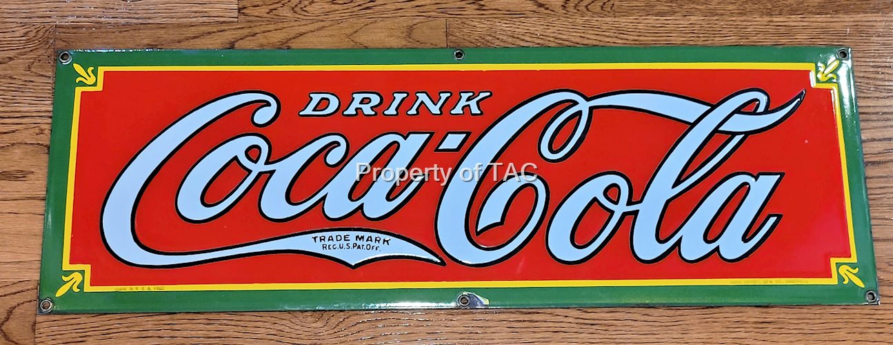 Drink Coca Cola Single Sided Porcelain Sign