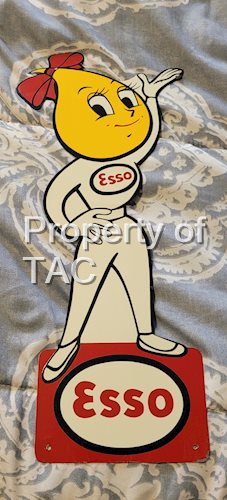 Esso Oil Drop Girl Diecut SST Tin Sign