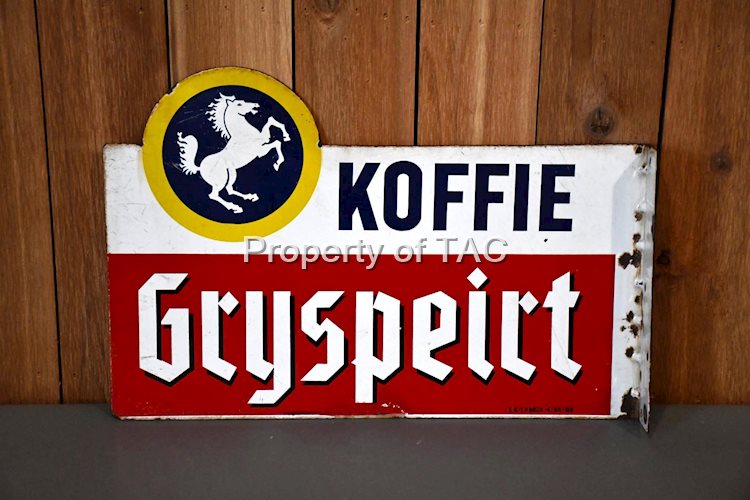 Gryspeirt Koffie w/Logo (coffee) Porcelain Flange Sign (TAC)