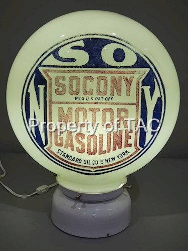 Socony Motor Gasoline OPE Milk Glass Globe