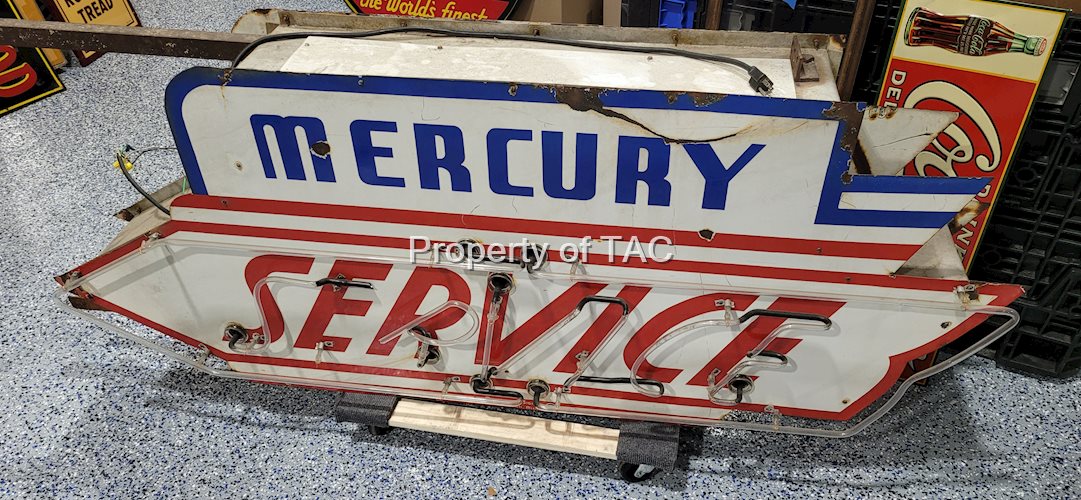 Mercury Service Porcelain Neon Sign