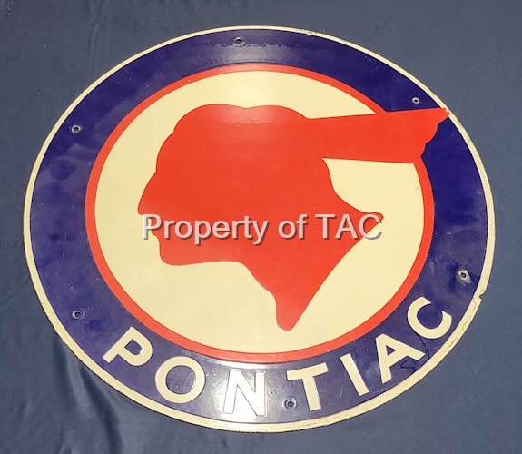 Pontiac Single Sided Porcelain Sign