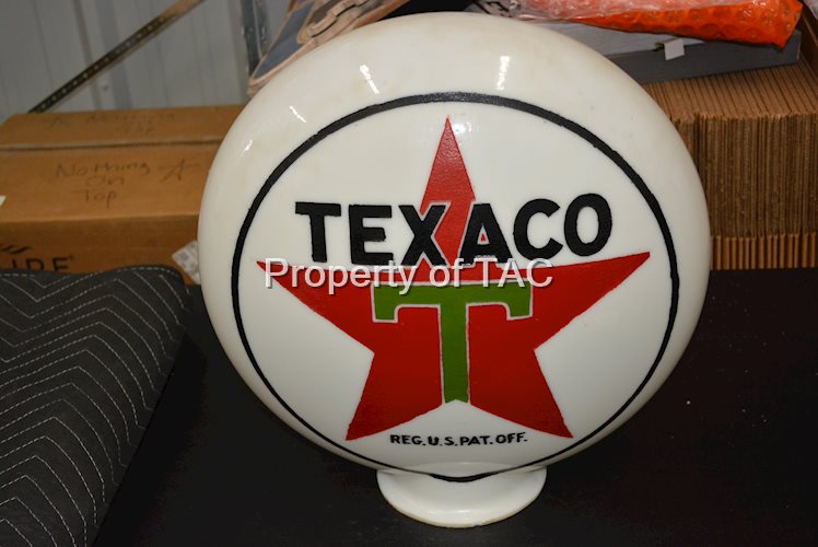 Texaco Star Logo OPE Milk Glass Globe