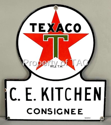 Texaco Keyhole Porcelain Sign