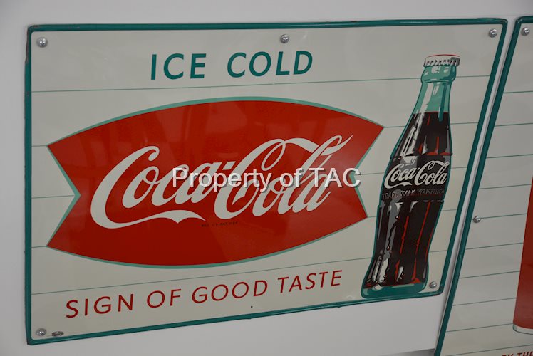Ice Cold "Sign of Good Taste" fishtail logo with bottle,