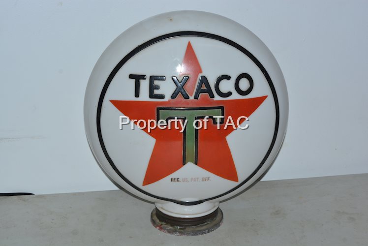 Texaco Star Logo OPC Milk Glass Globe