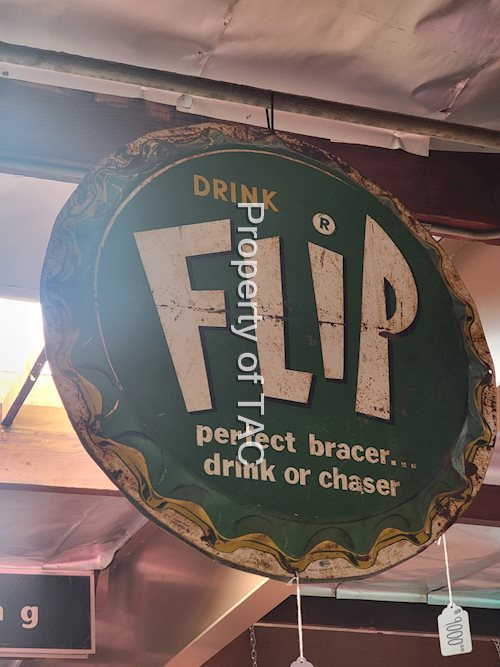 Drink Flip "perfect bracer--drink or chaser" Metal Sign