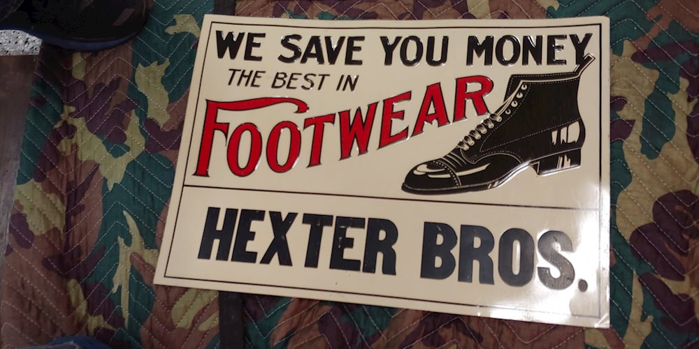 We Save You Money Footwear Metal Sign