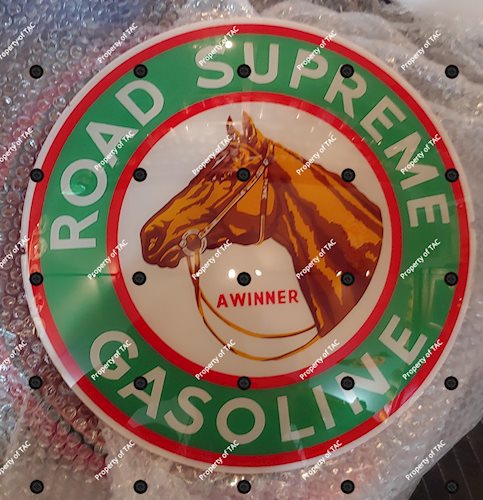 Road Supreme Gasoline w/horse profile 13.5 Single Globe Lens"