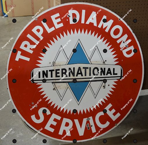 International Triple Diamond Service Porcelain Sign
