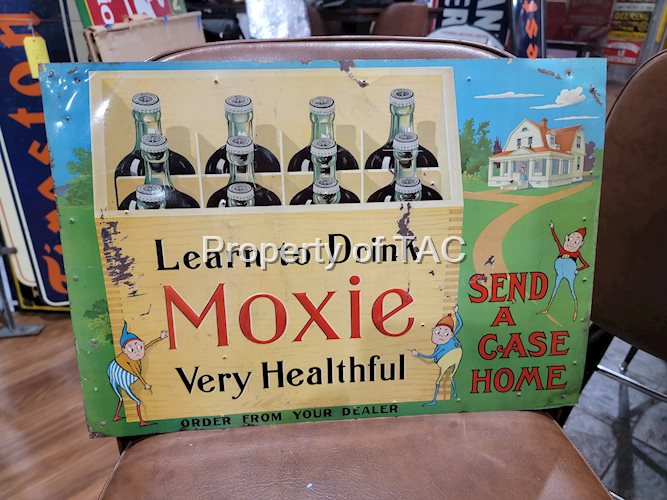 Learn to Drink Moxie "Send A Case Home" Metal Sign