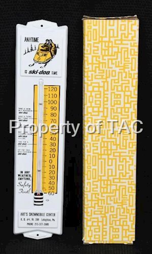 Anytime is Ski-Doo Time Metal Thermometer NIB