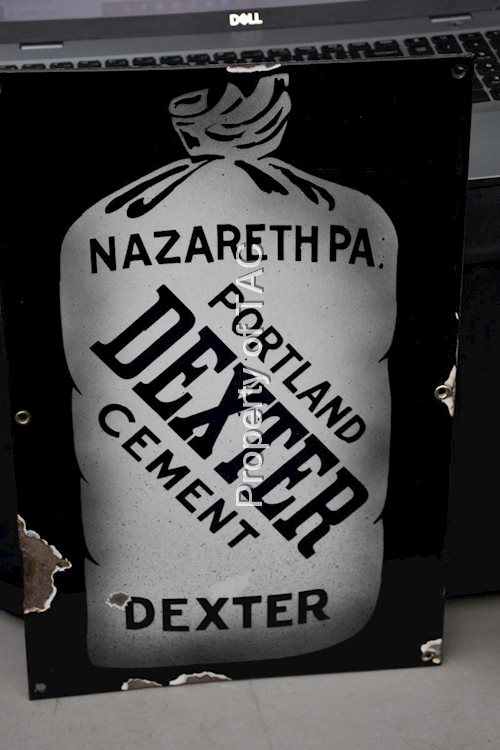 Dexter Portland Cement Nazareth Pa. Porcelain Sign