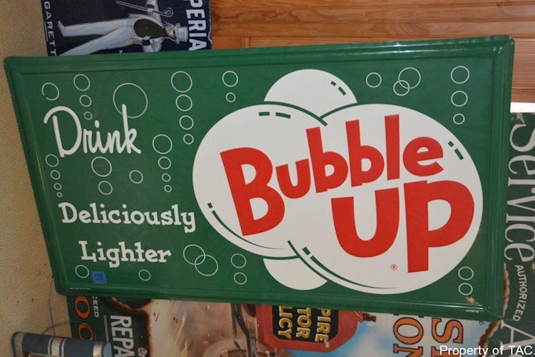 Drink Bubble Up Deliciously Lighter" sign"