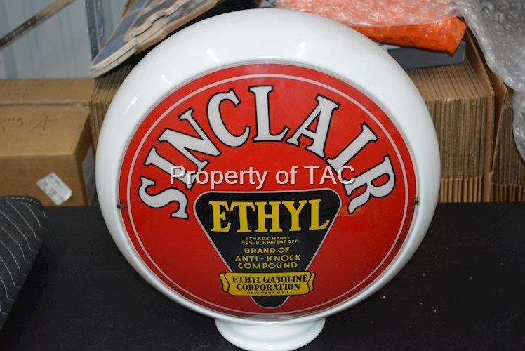 Sinclair w/Ethyl Logo 13.5" Single Globe Lens