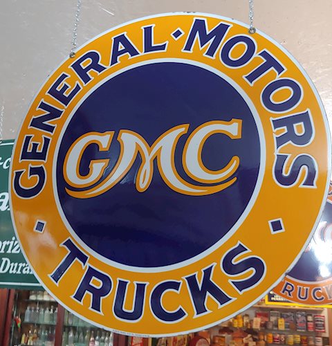 GMC General Motors Truck Porcelain Sign