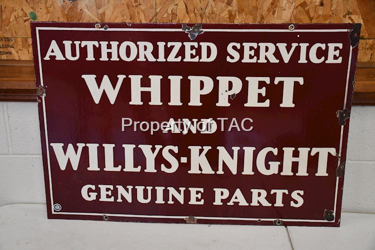 Whippet & Willys-Knight Authorized Service Porcelain Sign