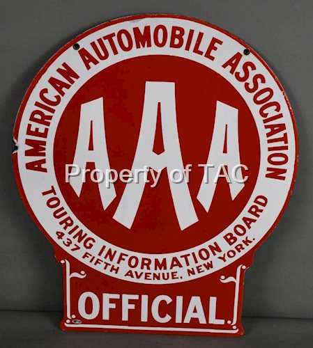 AAA American Automobile Association Office Porcelain Sign