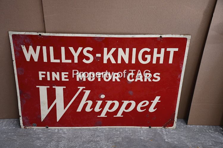 Willys-Knight Whippet Fine Motor Cars Porcelain Sign