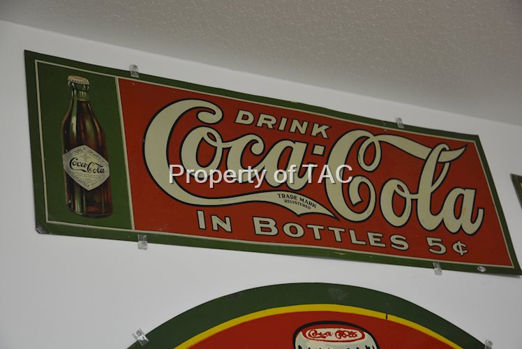 Drink Coca-Cola in Bottles w/early paper label bottle