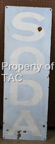 Soda Porcelain Vertical Sign