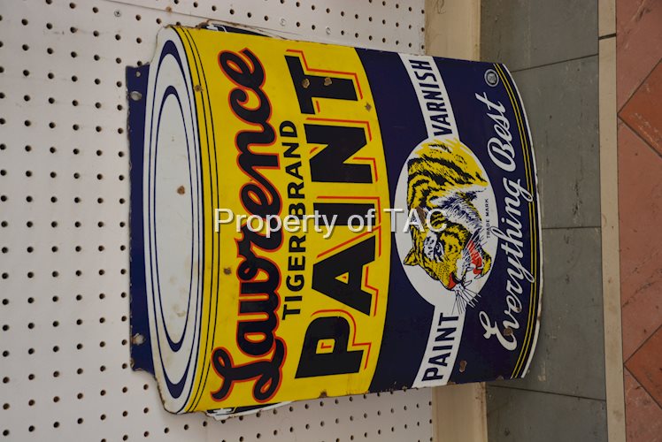Lawrence Tiger Brand Paint "Everything Best" with tiger logo,