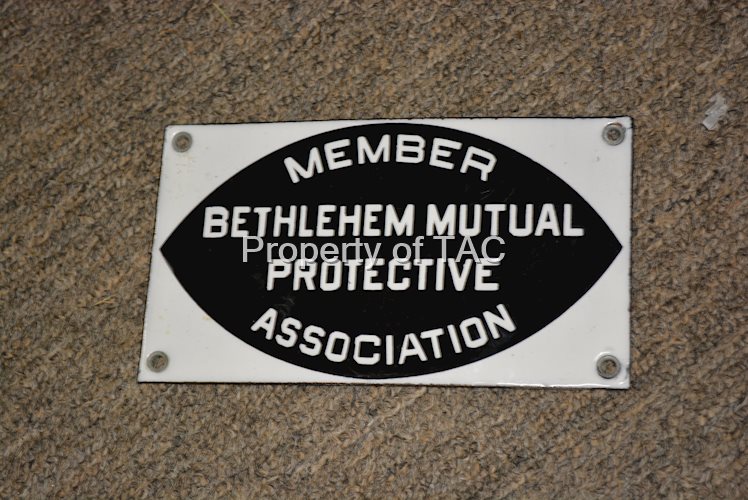 Member Bethlehem Mutual Protective Association Porcelain Sign