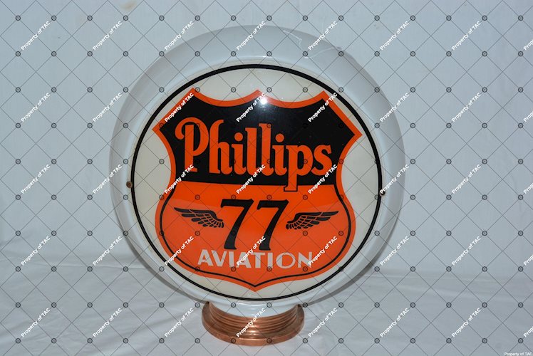 Rare Phillips 77 Aviation w/wings 13.5 single Globe Lens"