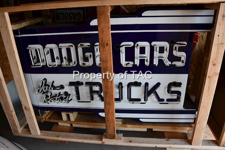 Dodge Cars-Job Rated Trucks Porcelain Neon Sign