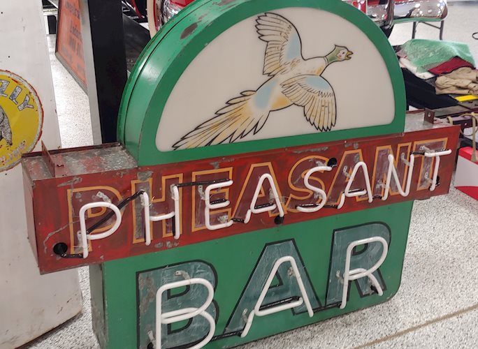 Pheasant Bar Double Sided Metal Neon sign
