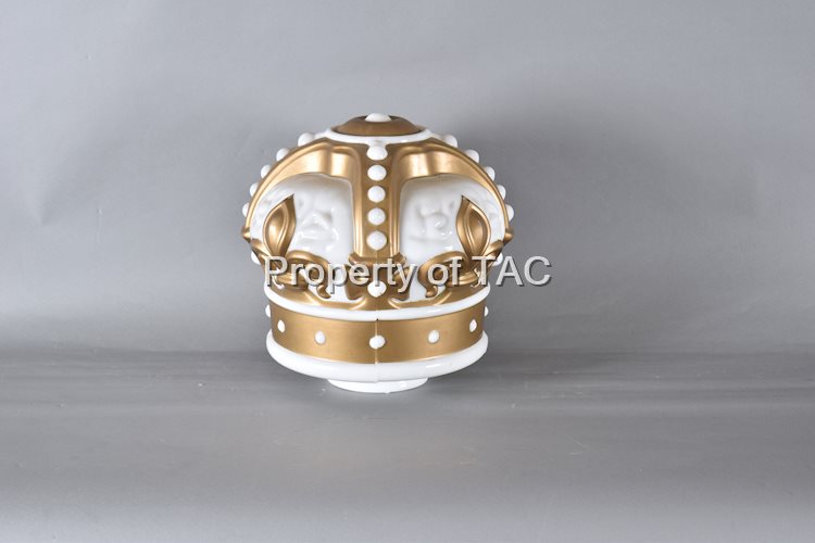 Standard Oil Gold Crown OPC Milk Glass Globe
