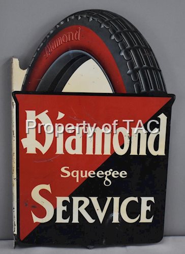 Diamond Squeegee Service Metal Flange Sign