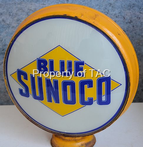Blue Sunoco w/logo 15" Single Globe Lens