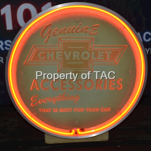 Rare Genuine Chevrolet Accessories "Everything That is Best For Your Car" Lighted Neon Sign