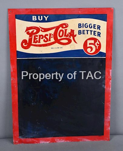 Buy Pepsi:Cola Bigger Better 5Â¢ Metal Menu Board Sign