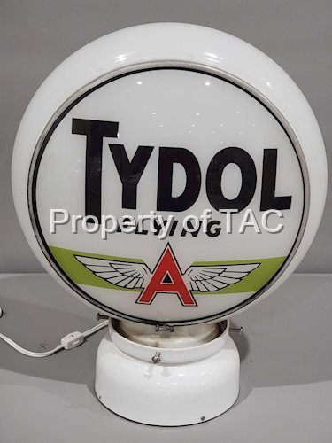 Tydol Flying A w/Green Strip 13.25" Gill Globe Lens