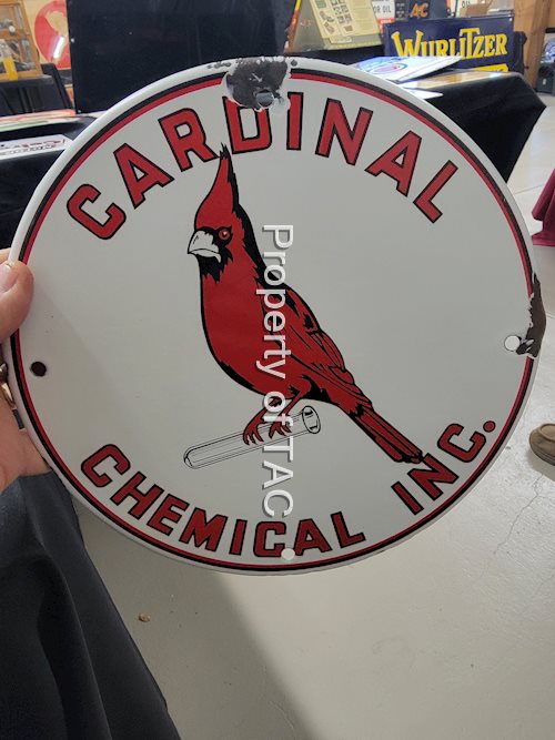Cardinal Chemical Inc. w/Logo Porcelain Sign