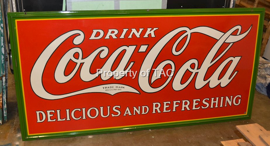 Drink Coca-Cola Delicious & Refreshing Porcelain Id Sign