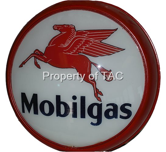 Mobilgas with Pegasus logo 15 inch lenses in HP metal globe body,
