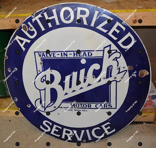 Buick Value-in-Head Authorized Service Porcelain Sign