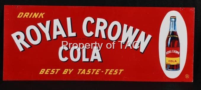 Drink Royal Crown Cola w/Bottle Metal Sign