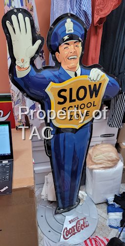 Coca Cola Policeman Double Sided Tin Sign