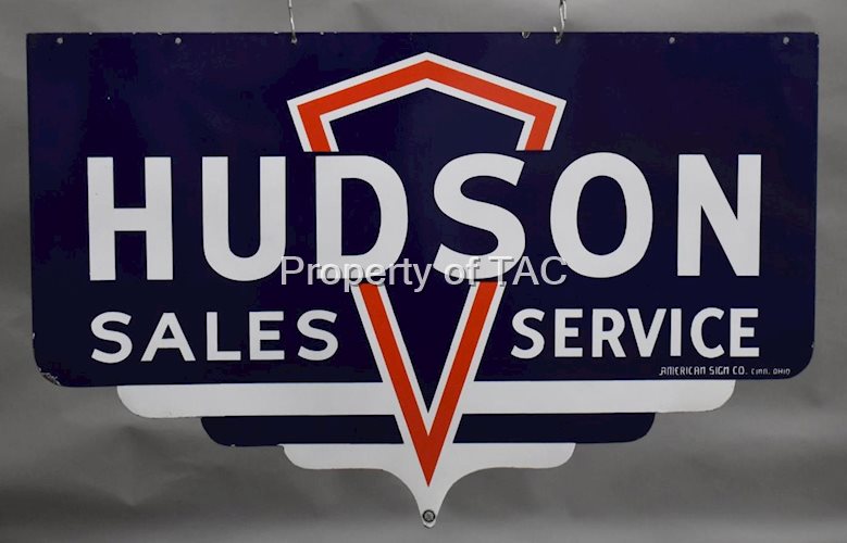 Hudson Sales Service w/Logo Porcelain Sign