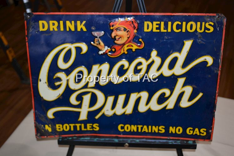 Concord Punch w/Jester Logo Metal Sign