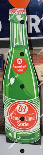 B-1 Lemon-Lime Soda Bottle Metal Sign