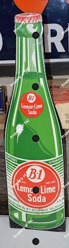 B-1 Lemon-Lime Soda Bottle Metal Sign
