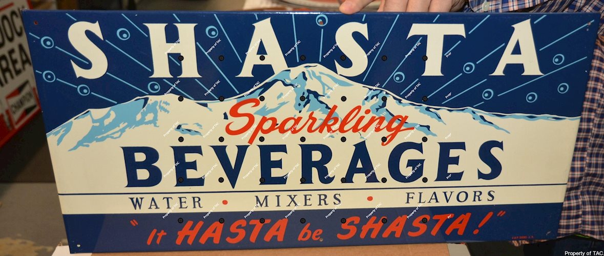 Shasta Beverages Water Metal Sign
