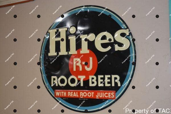 Hires Root Beer with real root juices" sign"