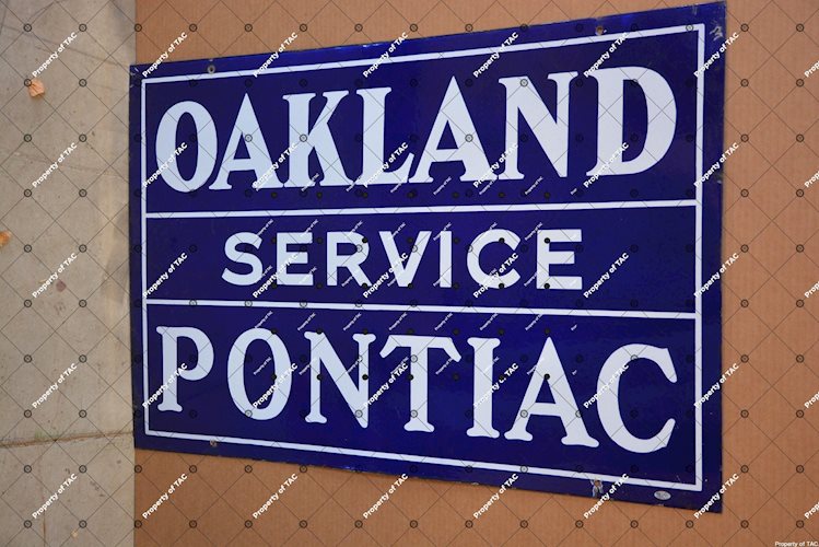Oakland Pontiac Service sign